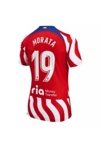 Atletico Madrid Alvaro Morata #19 Voetbaltruitje Thuis tenue Dames 2022-23 Korte Mouw